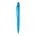 Rubberized ball pen, light blue