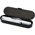 Runa cutlery set with bamboo lid, black