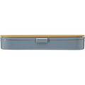 Runa cutlery set with bamboo lid, slate grey