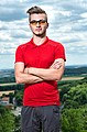 SCHWARZWOLF PALISADE polo shirt, MEN red/grey S