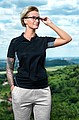 SCHWARZWOLF PALISADE polo shirt, WOMEN black/grey S