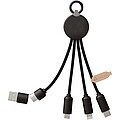 SCX.design C14 20W 5-in-1 charging cable, solid black