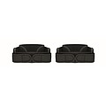 Set of 2 sports knee support, black