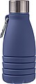 Silicone foldable drinking bottle 550 ml Erin, blue