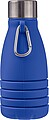 Silicone foldable drinking bottle 550 ml Erin, cobalt blue