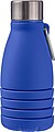 Silicone foldable drinking bottle 550 ml Erin, cobalt blue