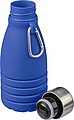 Silicone foldable drinking bottle 550 ml Erin, cobalt blue