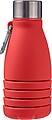 Silicone foldable drinking bottle 550 ml Erin, red