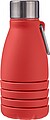 Silicone foldable drinking bottle 550 ml Erin, red