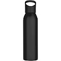 Sky 650 ml RCS recycled single wall stainless steel water bottle, solid black