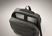 Slim backpack in 600D RPET polyester and 210D lining