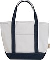 Small carrier bag made from recycled cotton, beige
