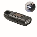 Solar torch with dynamo crank, black