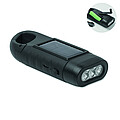 Solar torch with dynamo crank