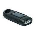 Solar torch with dynamo crank