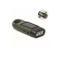 Solar torch with dynamo crank