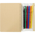 Squiggle B6 hard cover notebook and markers set
