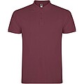 Star short sleeve mens polo, berry red