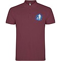 Star short sleeve mens polo, berry red