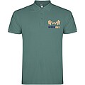 Star short sleeve mens polo, calm blue