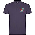 Star short sleeve mens polo, lilac