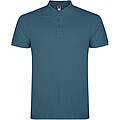 Star short sleeve mens polo, storm blue