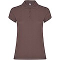 Star short sleeve womens polo, pale red