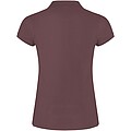 Star short sleeve womens polo, pale red