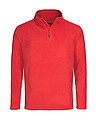 Stedman Active Fleece Half Zip Jacket, scarlet red, S