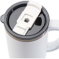 Sydney 1200 ml double wall RCS certified copper vacuum insulated tumbler with straw, white