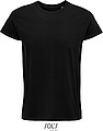 T-shirt SOLS CRUSADER MEN - ROUND-NECK FITTED JERSEY T-SHIRT, deep black, XS