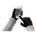 Tactile gloves for smartphones, black