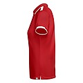 Tamil short sleeve womens sports polo, red, size L