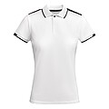 Tamil short sleeve womens sports polo, white, size S