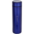 Taylor 450 ml double wall stainless steel flask with tea strainer, blue