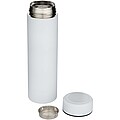 Taylor 450 ml double wall stainless steel flask with tea strainer, white