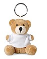 Teddy bear key ring, white