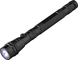 Telescopic aluminium flash light.Black