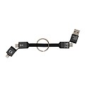 Terra recycled aluminum 4 in 1 60W fast charging cable, grey