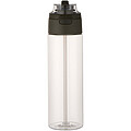 Theron 700 ml RCS recycled plastic water bottle with dual function lid and flip straw
