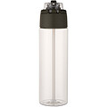 Theron 700 ml RCS recycled plastic water bottle with dual function lid and flip straw