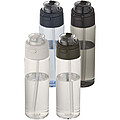 Theron 700 ml RCS recycled plastic water bottle with dual function lid and flip straw
