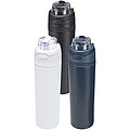 Theron 800 ml RCS recycled single wall stainless steel water bottle with dual function lid