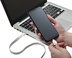 TPE lanyard and charging cable in one.