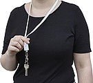 TPE lanyard and charging cable in one.