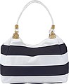 Travel bag with rope handlesBlue/white