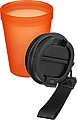 Travel drinking mug 350 ml Lush, orange