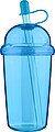 Travel drinking mug 500 ml Glow, light blue
