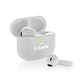 Tunevo RCS recycled plastic wireless earbuds, white