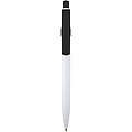 Unica recycled plastic ballpoint pen (blue ink), solid black